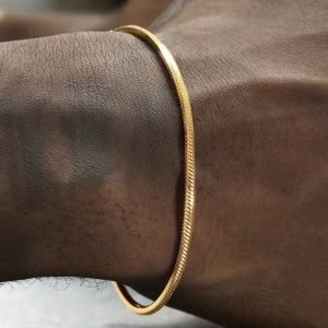 hip hop stainless steel snake bone chain bracelet men jewelry