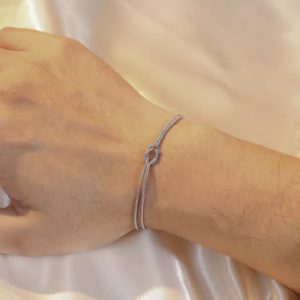 skyrim double snake chain love knot bracelet